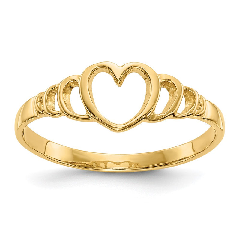 10K Yellow Gold Children'S Heart Ring