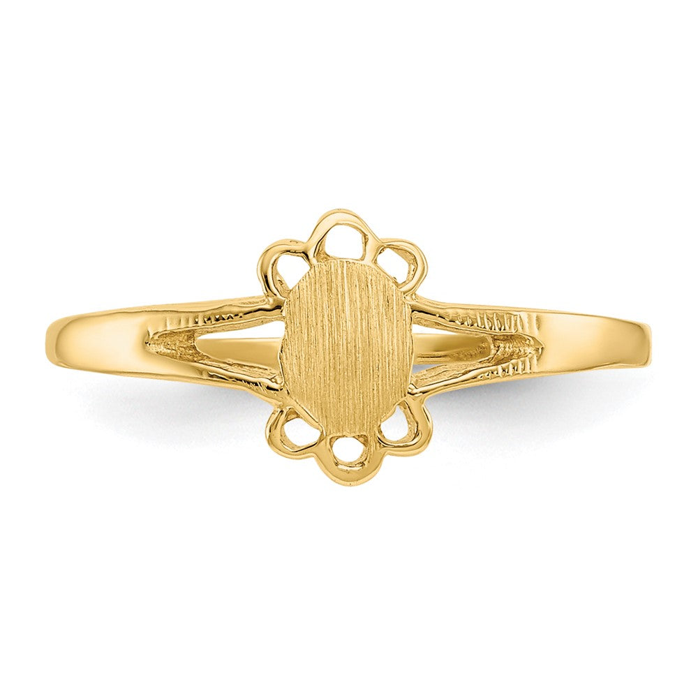 10K Yellow Gold Childs Fancy Signet Ring