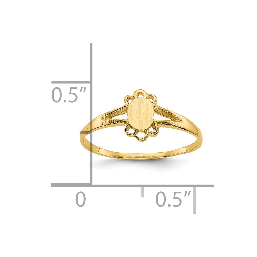 10K Yellow Gold Childs Fancy Signet Ring