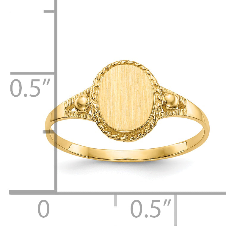 10K Yellow Gold Childs Fancy Signet Ring