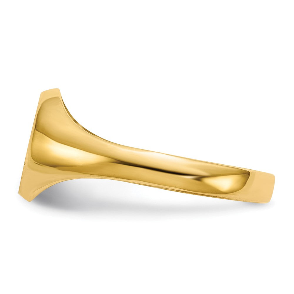 10K Yellow Gold Childs Closed Back Signet Ring