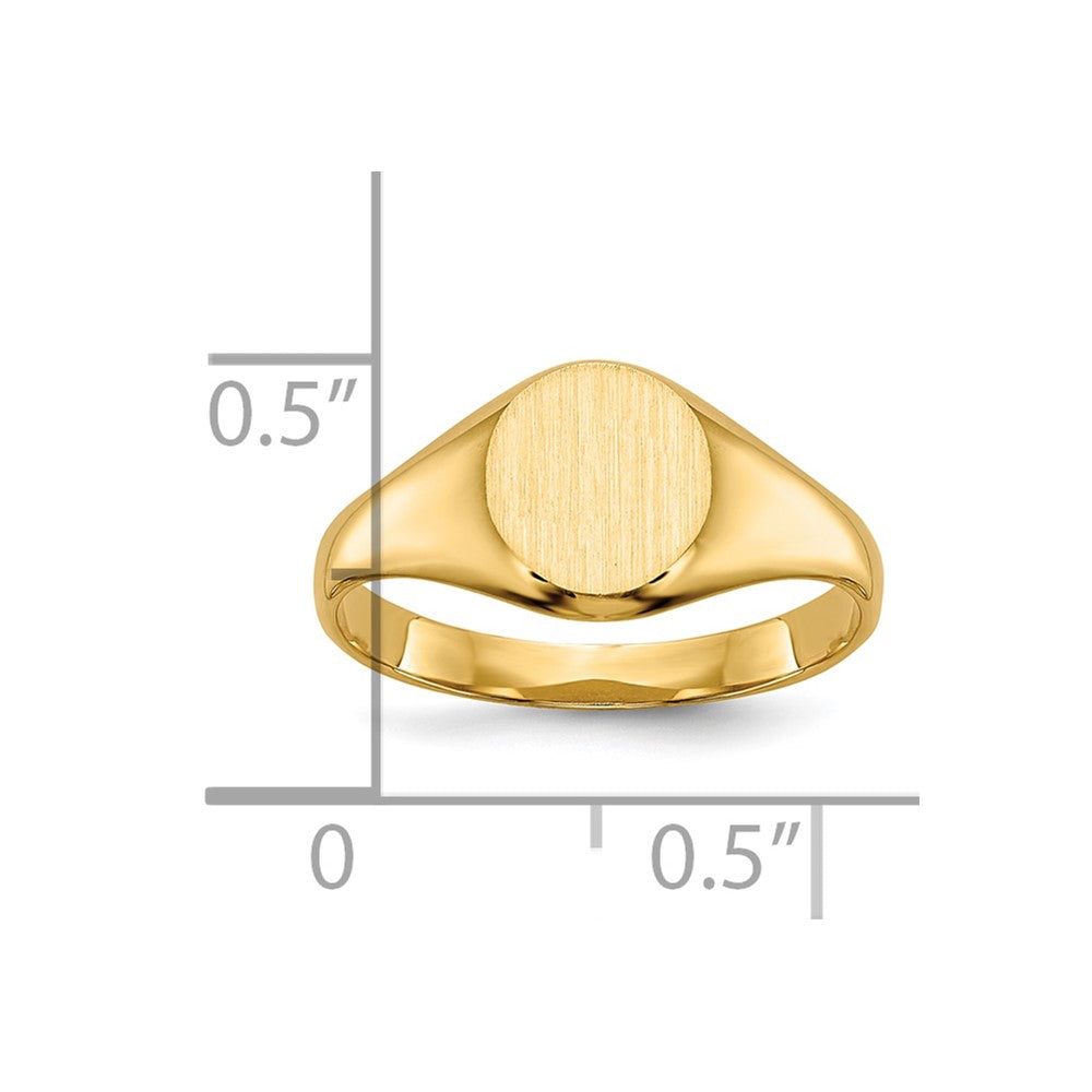 10K Yellow Gold Childs Closed Back Signet Ring