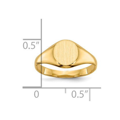 10K Yellow Gold Childs Closed Back Signet Ring