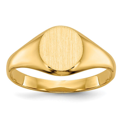 10K Yellow Gold Childs Closed Back Signet Ring