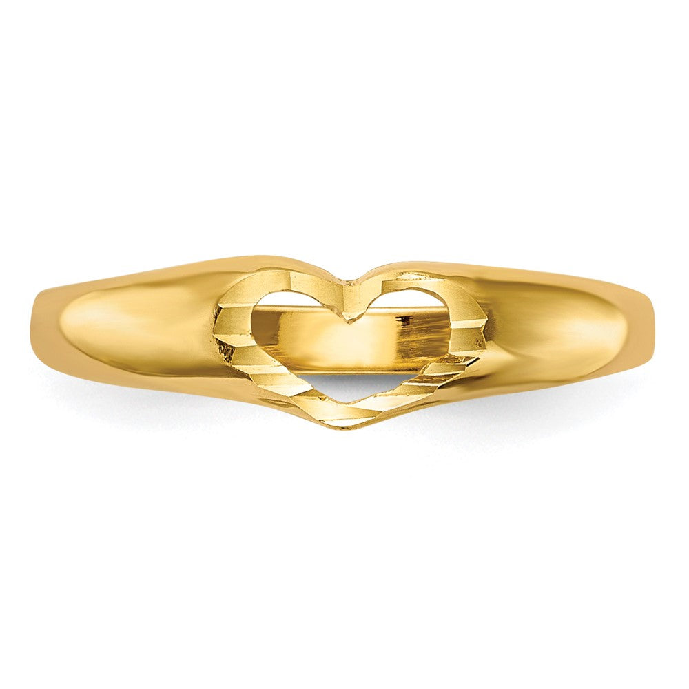 10K Yellow Gold Children'S Heart Ring