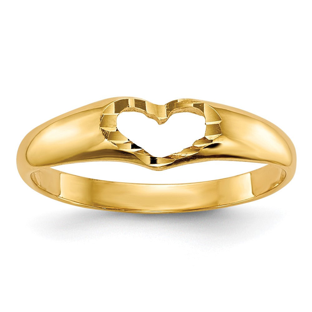 10K Yellow Gold Children'S Heart Ring