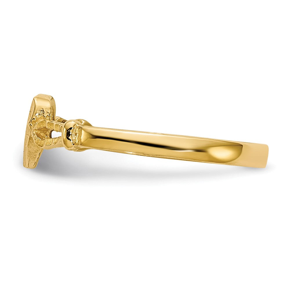 10K Yellow Gold Children'S Heart Ring