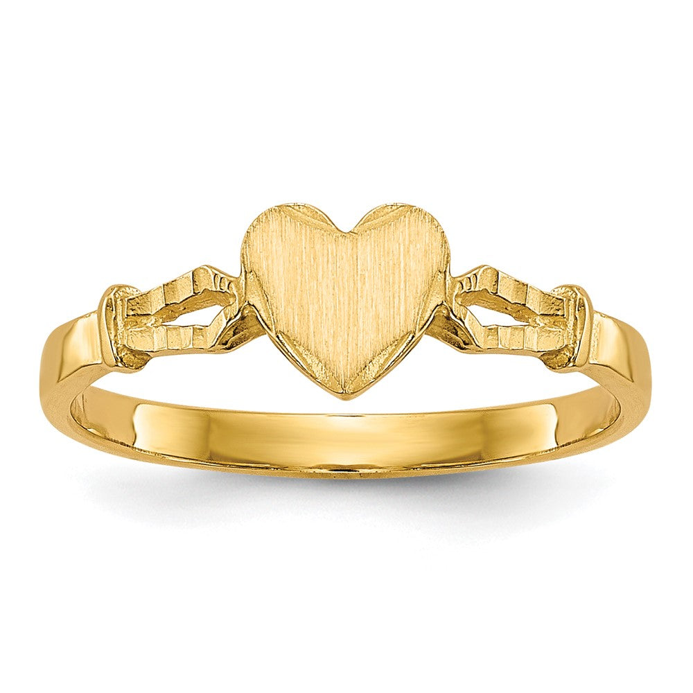 10K Yellow Gold Children'S Heart Ring