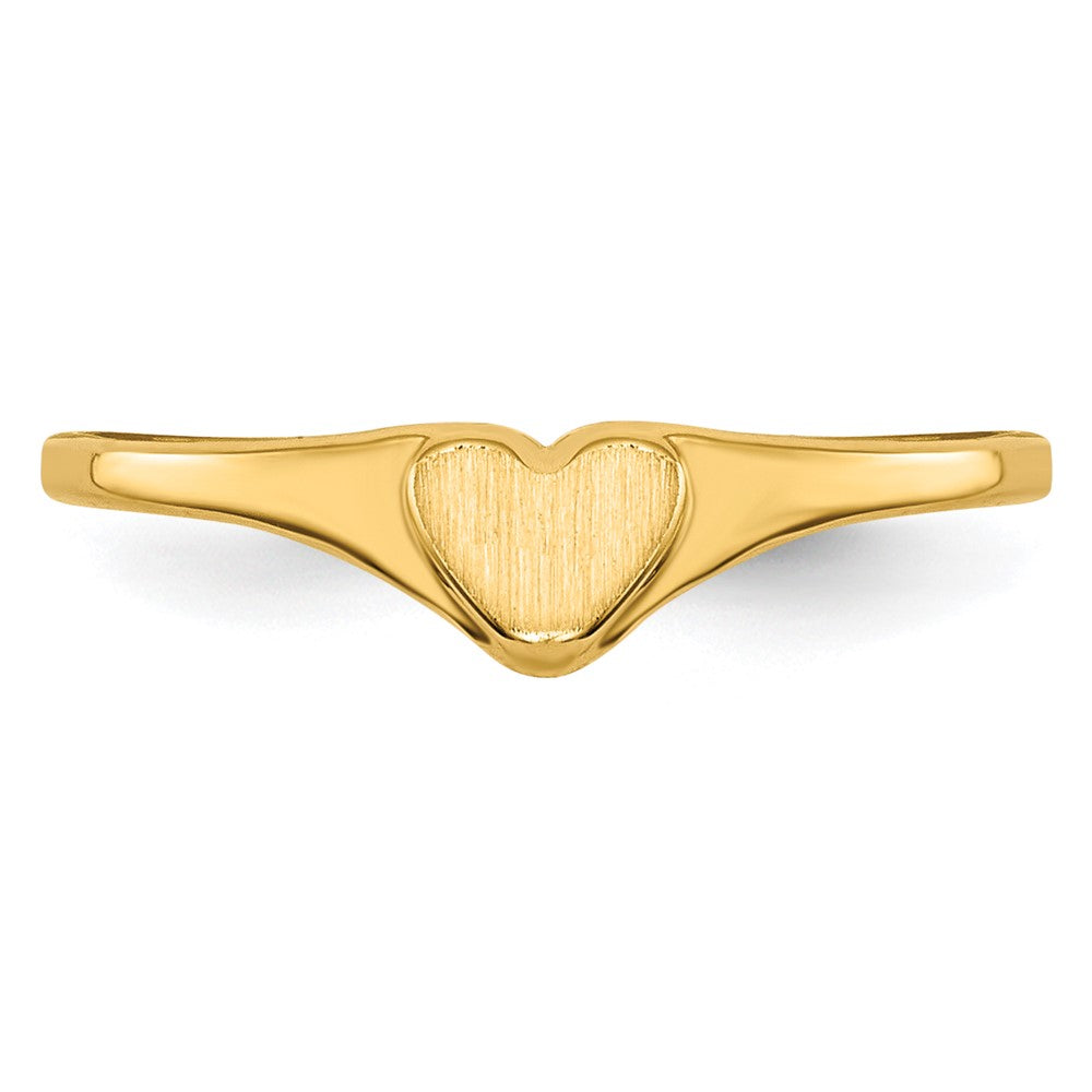 10K Yellow Gold Children'S Heart Ring