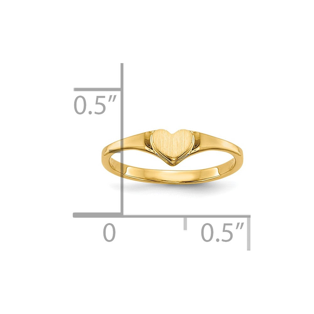 10K Yellow Gold Children'S Heart Ring