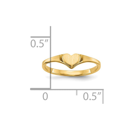 10K Yellow Gold Children'S Heart Ring