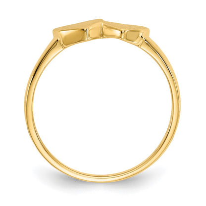 10K Yellow Gold 5.0X5.5mm Open Back Signet Ring