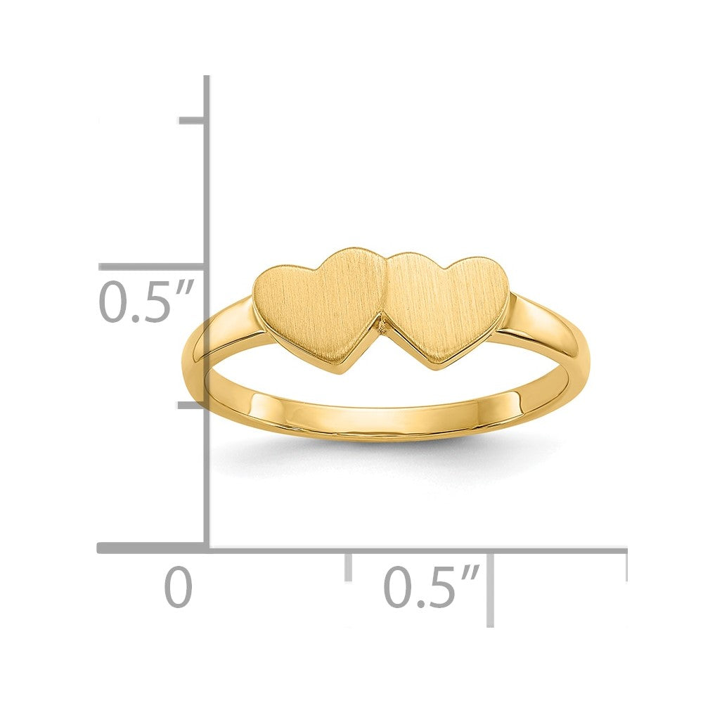 10K Yellow Gold 5.0X5.5mm Open Back Signet Ring