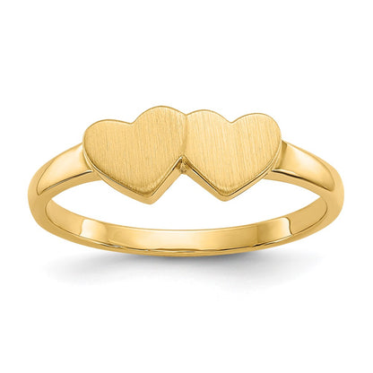 10K Yellow Gold 5.0X5.5mm Open Back Signet Ring
