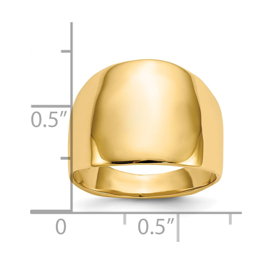 10K Yellow Gold 10K Polished Dome Ring