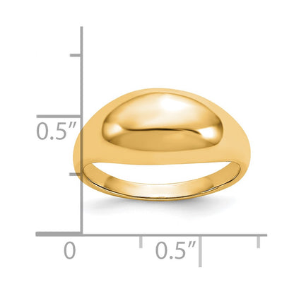 10K Yellow Gold 10K Polished Dome Ring