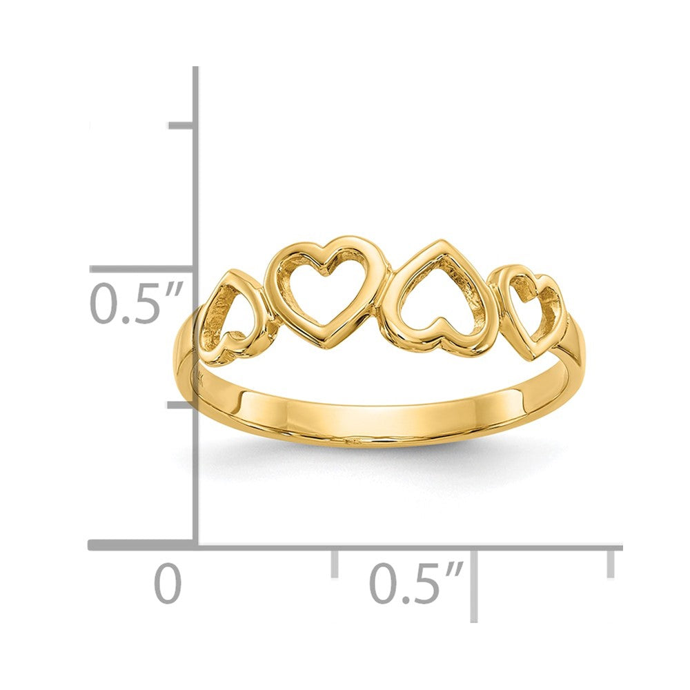 10K Yellow Gold 10K Heart Ring