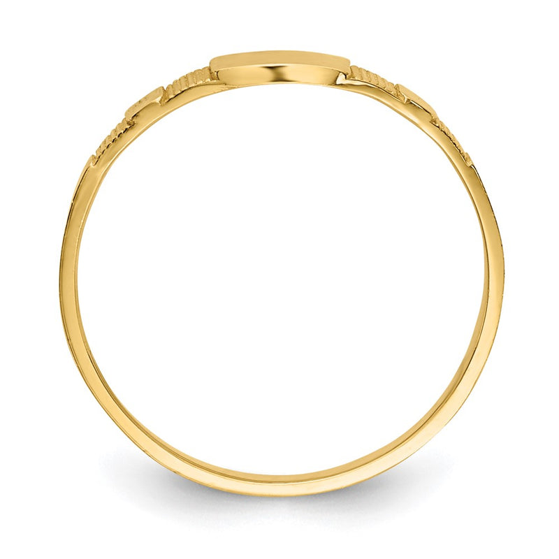 10K Yellow Gold 10K Polished Square Baby Signet Ring