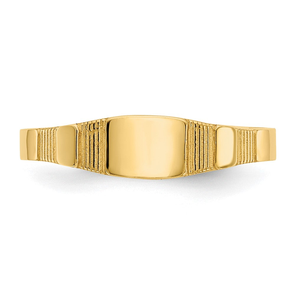 10K Yellow Gold 10K Polished Square Baby Signet Ring