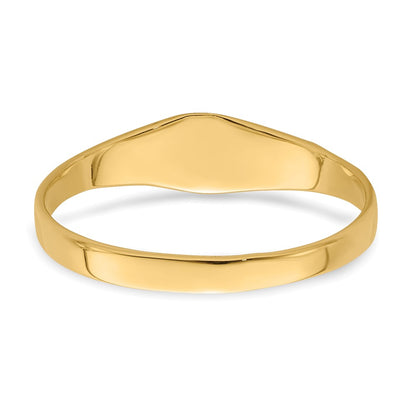10K Yellow Gold 10K Polished Square Baby Signet Ring