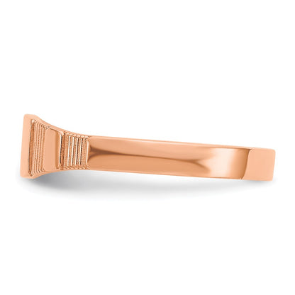 10K Rose Gold 10K Polished Square Baby Signet Ring