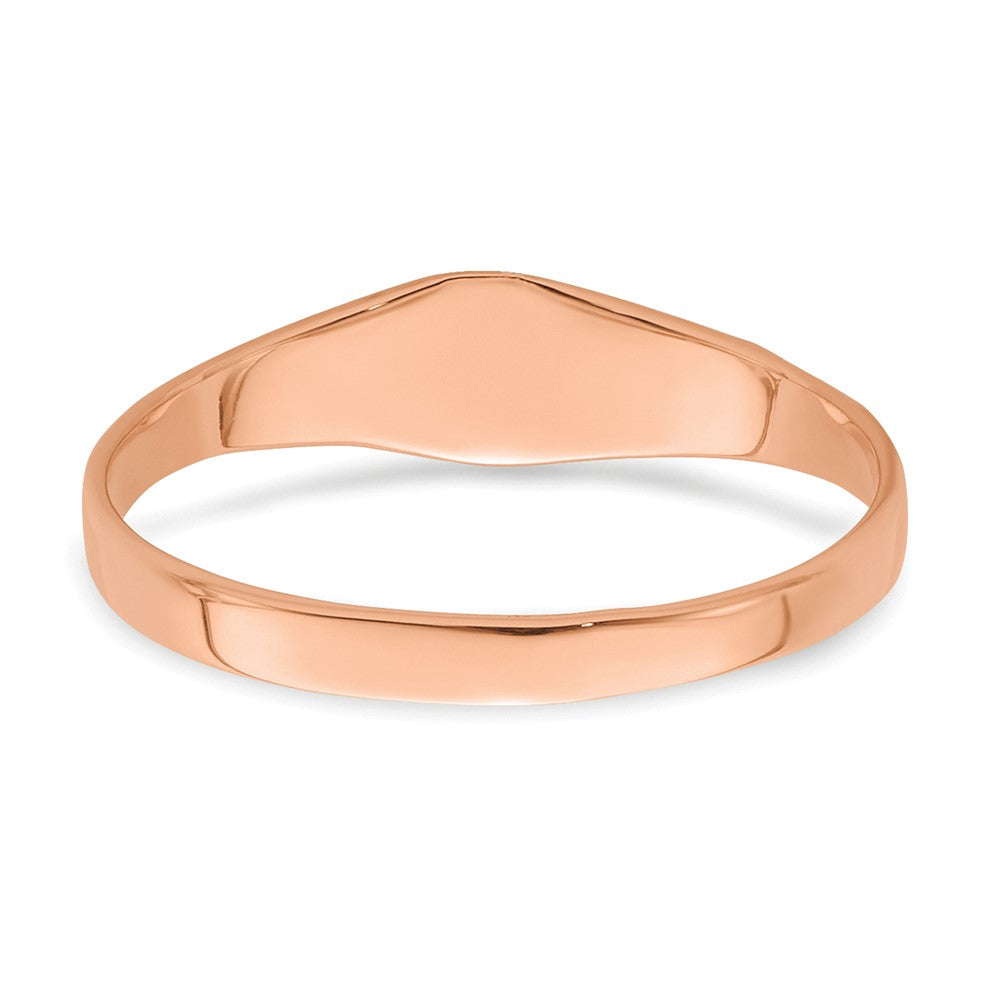 10K Rose Gold 10K Polished Square Baby Signet Ring