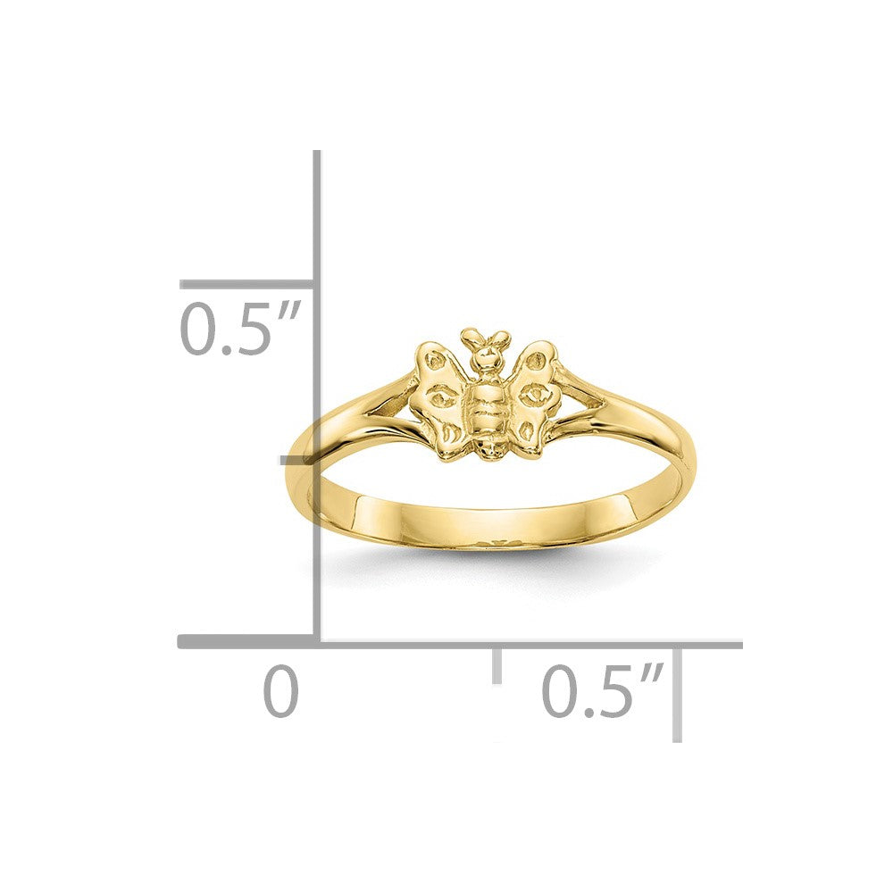 10K Yellow Gold 10K Butterfly Baby Ring