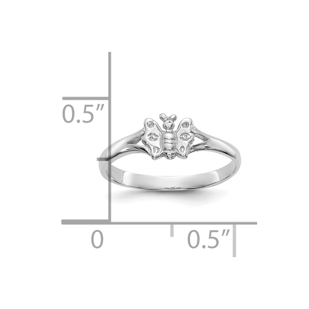 10K White Gold 10K Butterfly Baby Ring