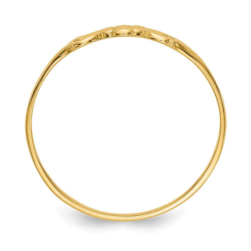 10K Yellow Gold 10K Flower Child'S Ring