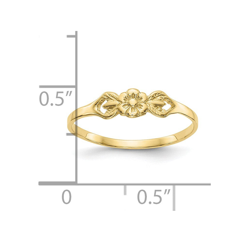 10K Yellow Gold 10K Flower Child'S Ring