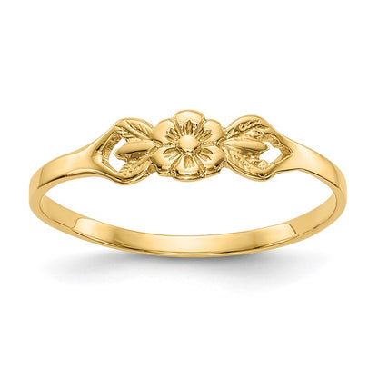 10K Yellow Gold 10K Flower Child'S Ring