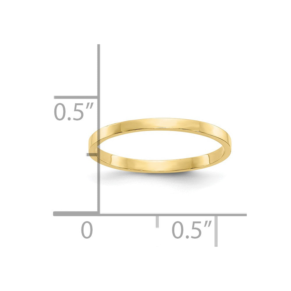 10K Yellow Gold 10K High Polished Band Childs Ring