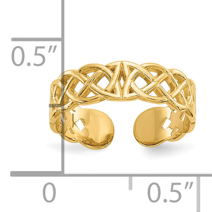 10K Yellow Gold 10K Celtic Toe Ring