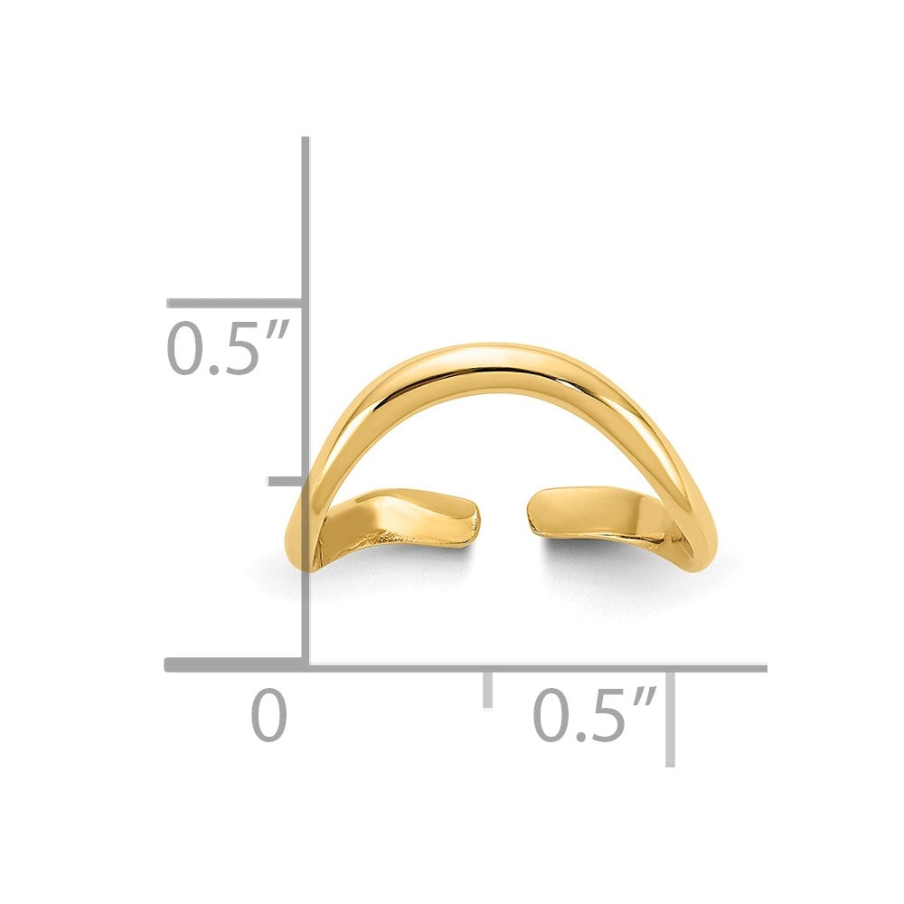 10K Yellow Gold Polished Toe Ring