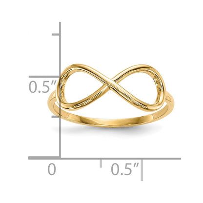 10K Yellow Gold 10K Polished Infinity Ring