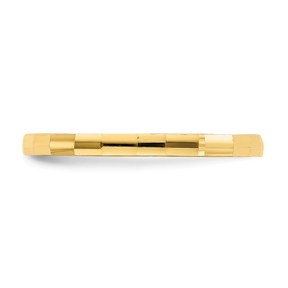 10K Yellow Gold Bamboo Texture Baby Ring