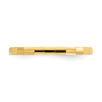 10K Yellow Gold Bamboo Texture Baby Ring