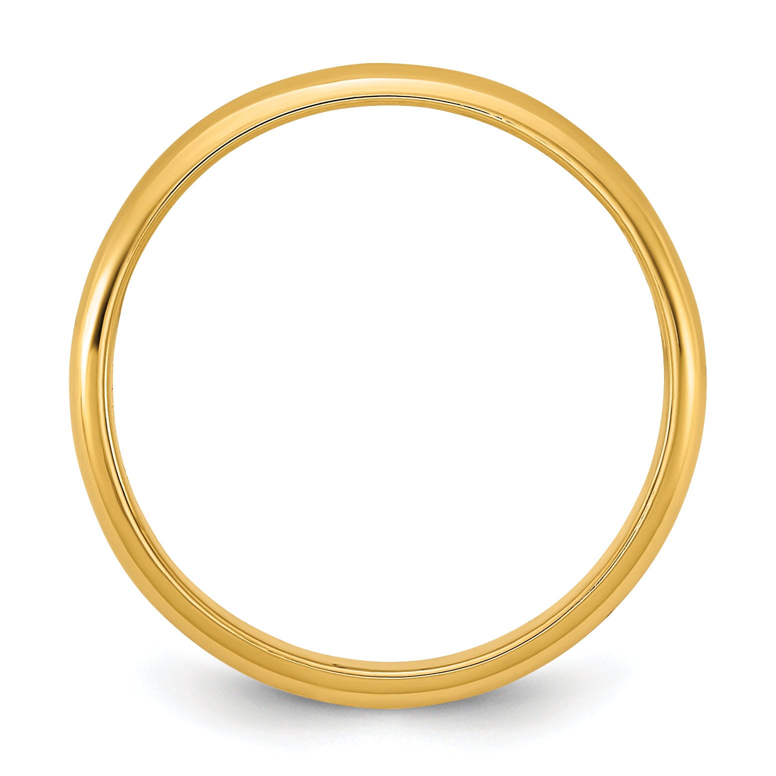 10K Yellow Gold 2mm Half-Round Band Size 3 Baby / Children'S Ring