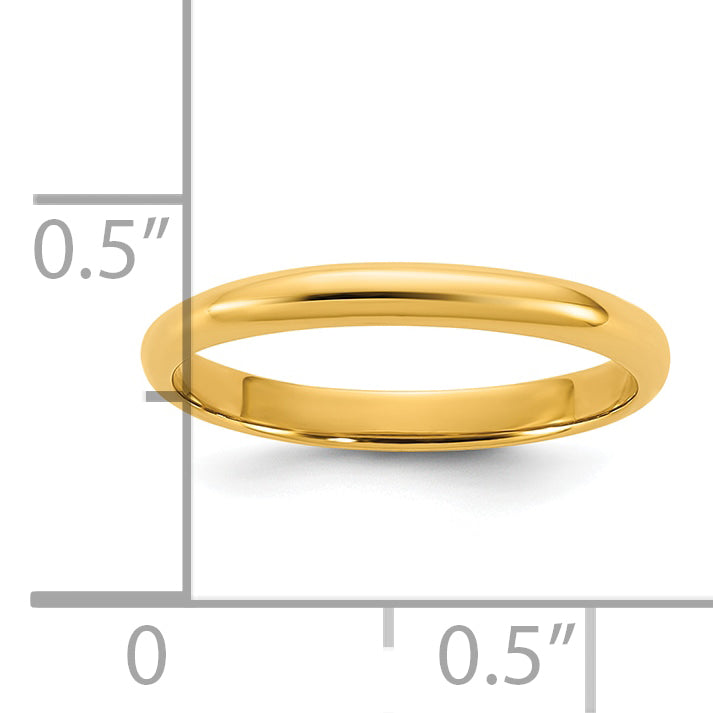 10K Yellow Gold 2mm Half-Round Band Size 3 Baby / Children'S Ring