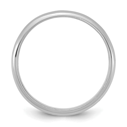 10K White Gold 2mm Half-Round Band Size 3 Baby / Children'S Ring