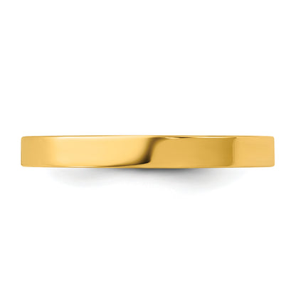 10K Yellow Gold 10K High Polished 2mm Flat Band Size 3 Baby / Children'S Ring