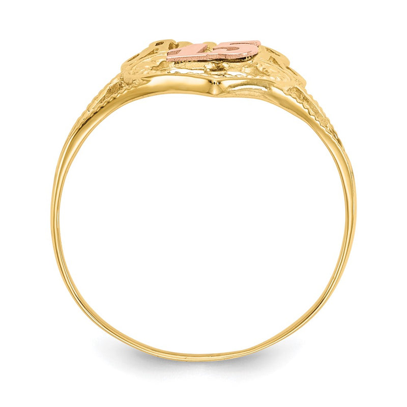 10K Two-Tone Two-Tone Amor 15 Heart Ring