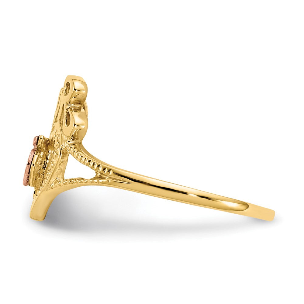 10K Two-Tone Two-Tone Amor 15 Heart Ring