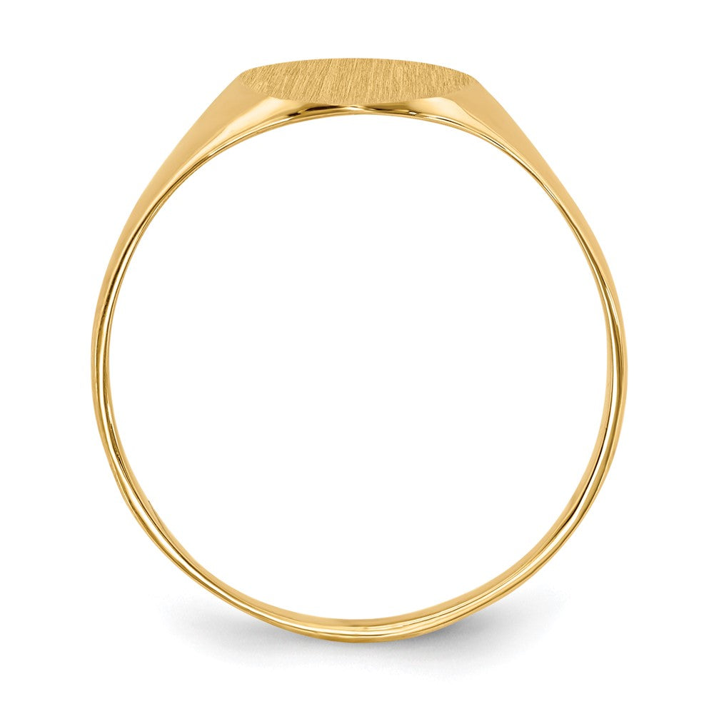 10K Yellow Gold 10.0X8.5mm Closed Back Signet Ring