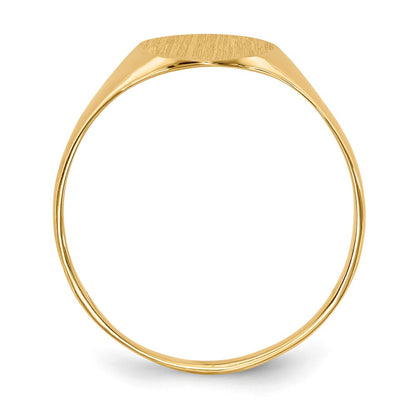 10K Yellow Gold 10.0X8.5mm Closed Back Signet Ring