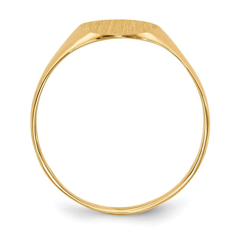 10K Yellow Gold 10.0X8.5mm Closed Back Signet Ring