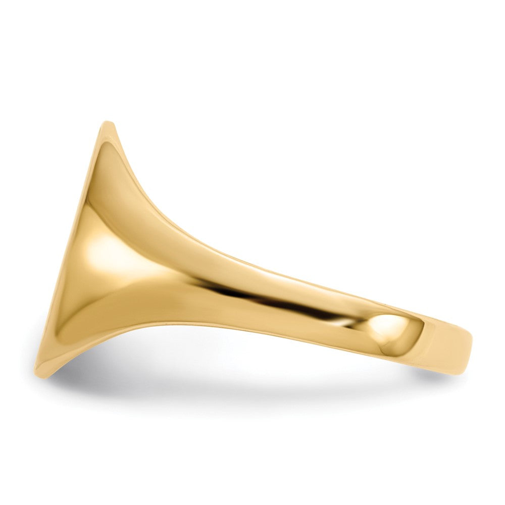 10K Yellow Gold 11.0X9.5mm Open Back Signet Ring