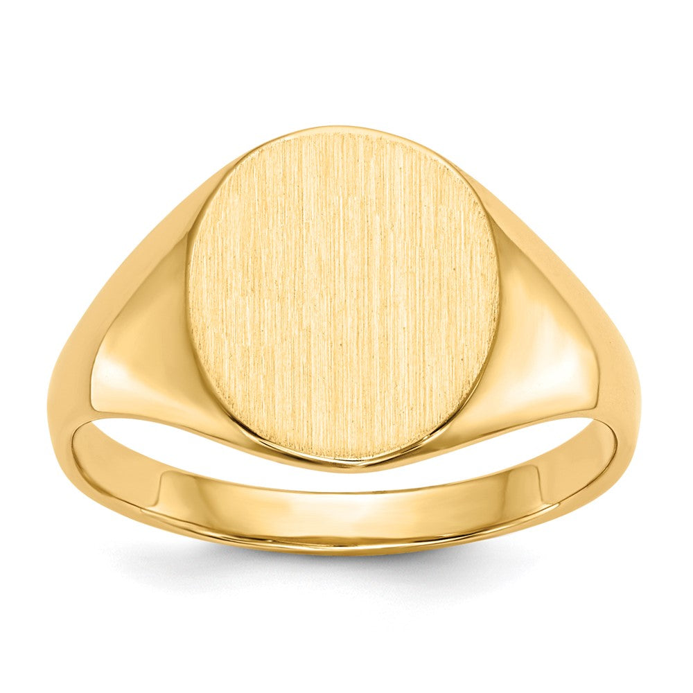 10K Yellow Gold 11.0X9.5mm Open Back Signet Ring