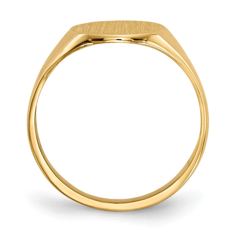 10K Yellow Gold 9.5X10.0mm Closed Back Signet Ring