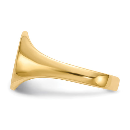 10K Yellow Gold 9.5X10.0mm Closed Back Signet Ring